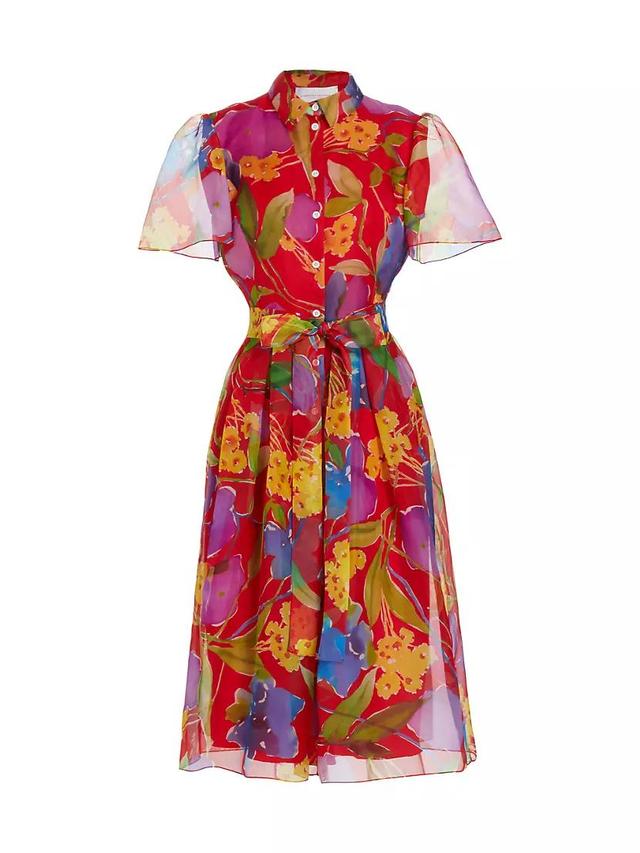 Floral Silk Shirtdress Product Image