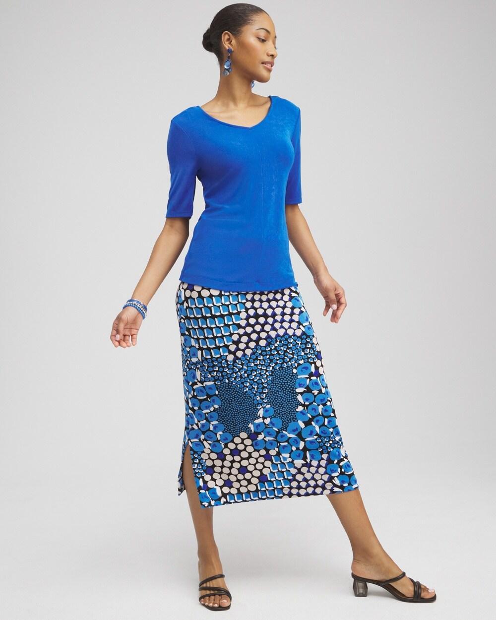 Travelers™ Mixed Dots Midi Skirt Product Image