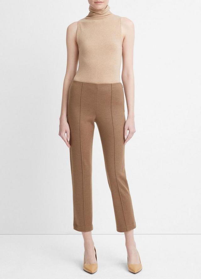 Cozy Wool-Blend Mid-Rise Stitch-Front Pant Product Image