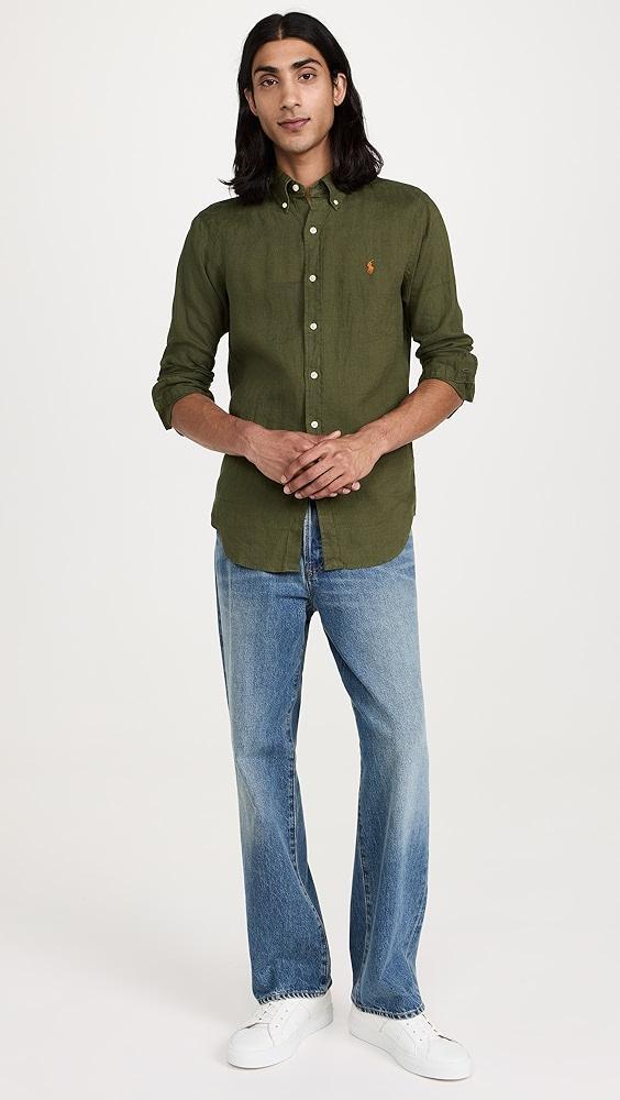 Polo Ralph Lauren Piece Dye Linen Shirt | Shopbop Product Image