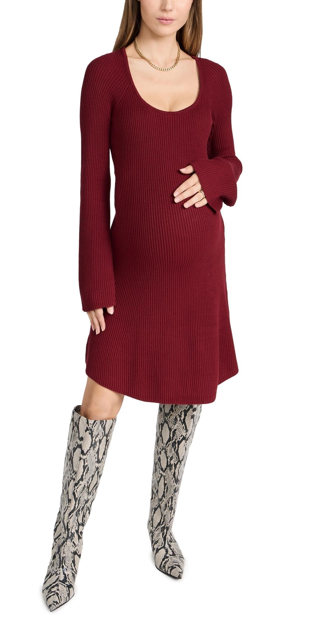 Ingrid & Isabel Rib Long Sleeve Maternity Sweater Minidress Product Image