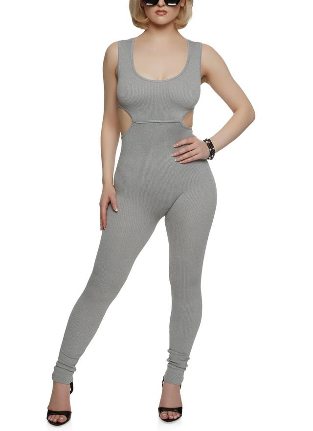 Womens Scoop Neck Cut Out Tank Jumpsuit Product Image