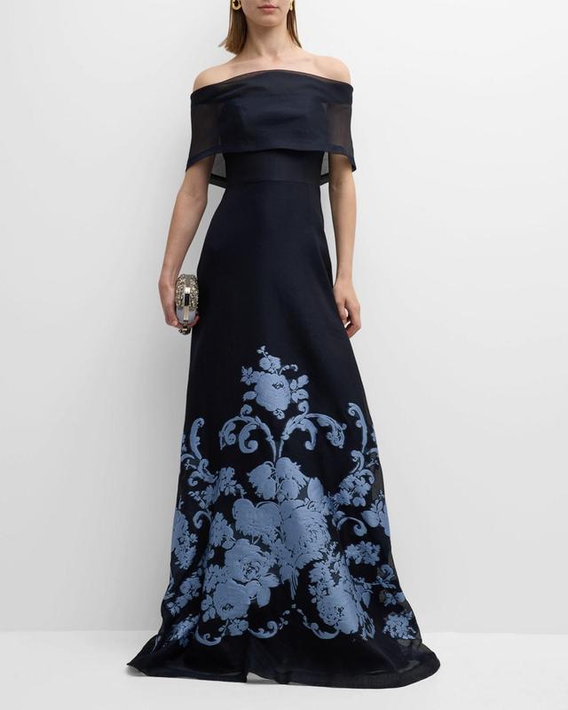 Womens Deedie Floral Off-The-Shoulder Gown Product Image