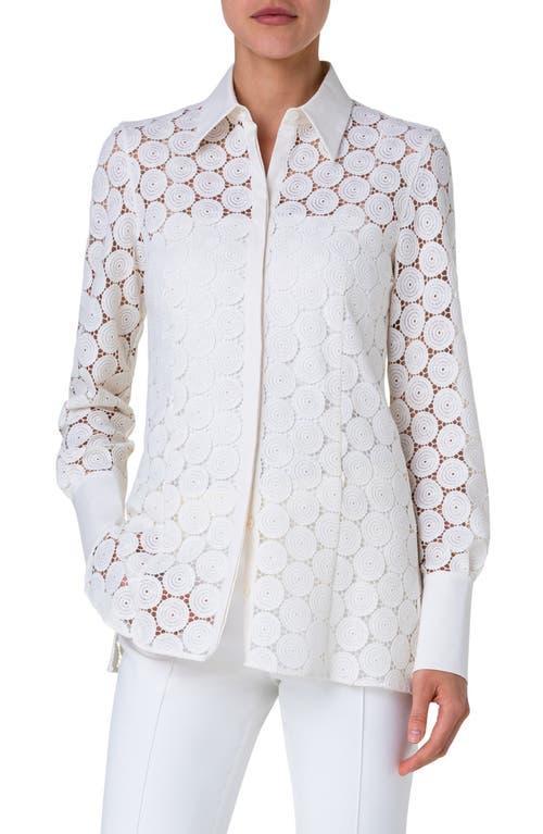 Akris punto Guipure Lace Button-Up Shirt Product Image