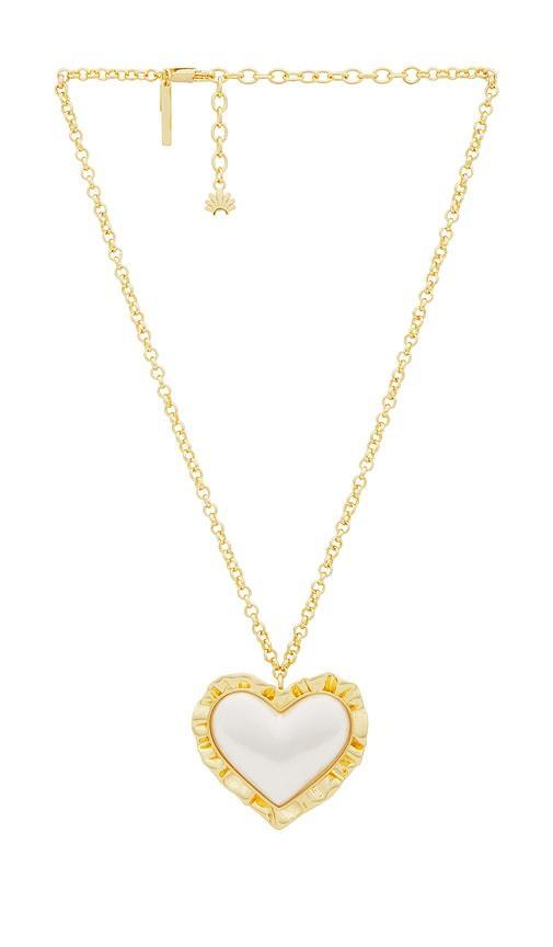 Heart Ruffle Pendant Necklace Product Image