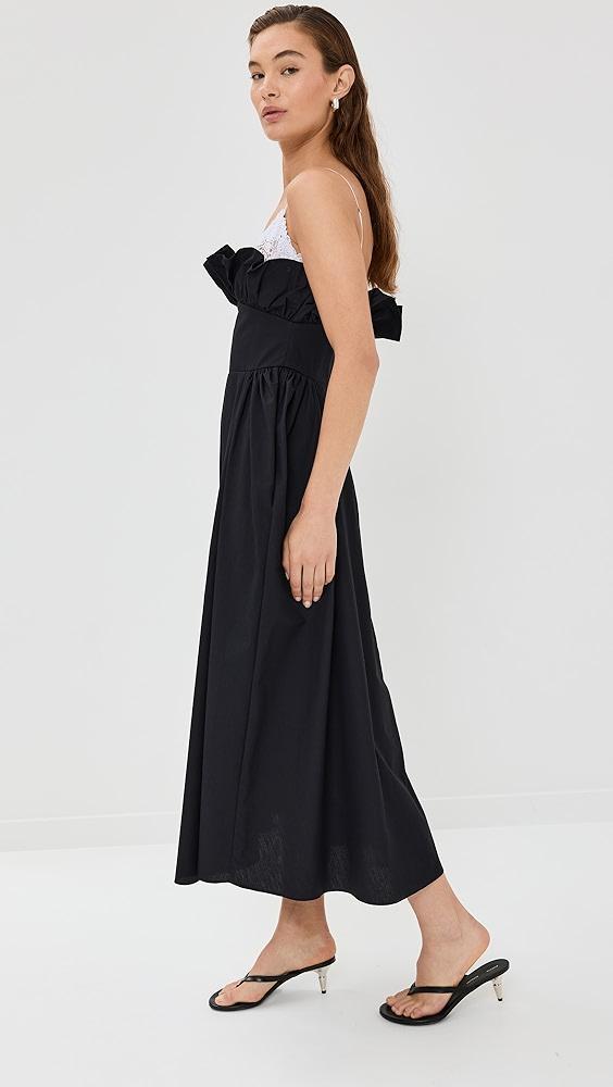 Kika Vargas Elisabeth Dress Black Cotton | Shopbop Product Image