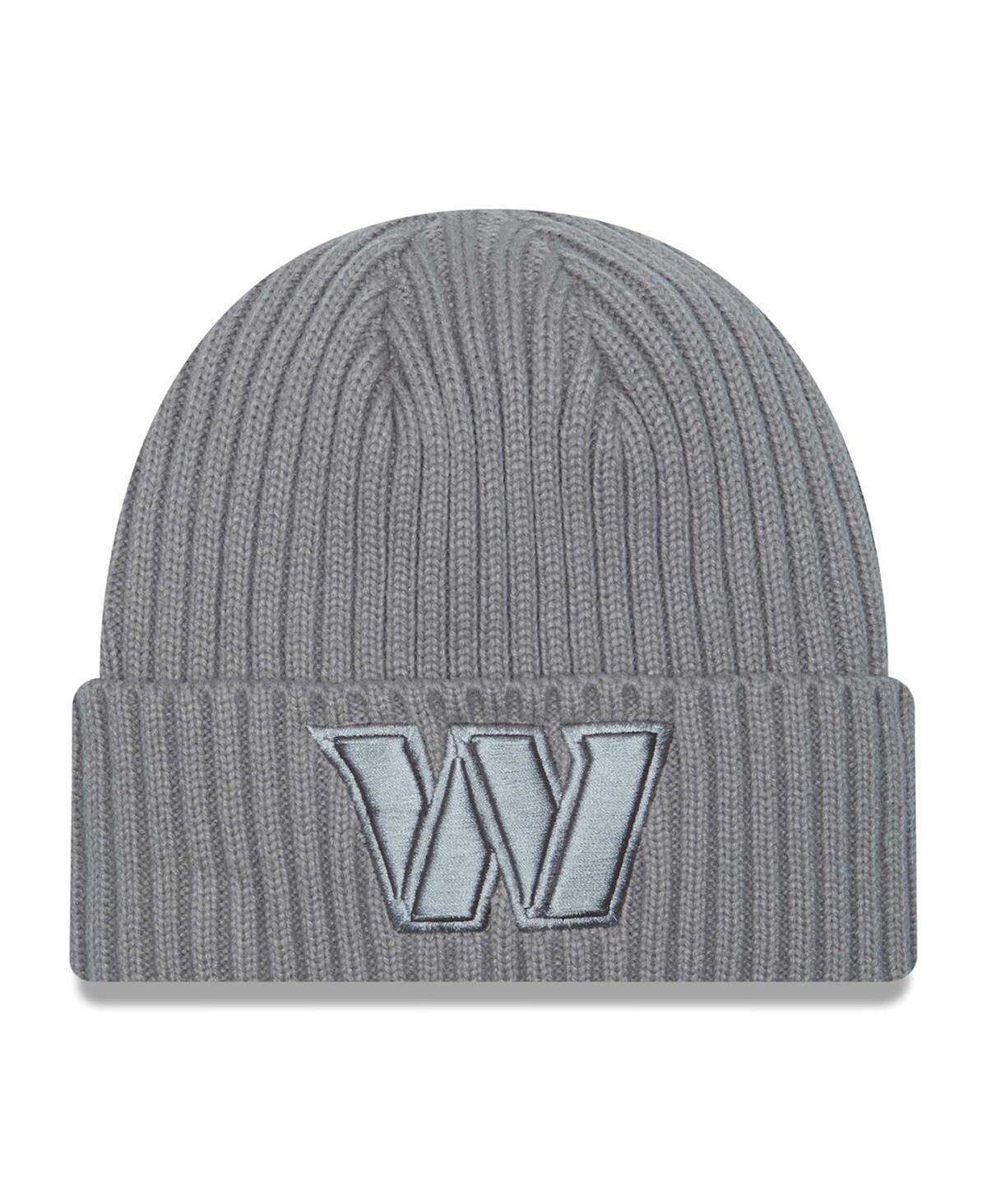 Mens New Era Gray Washington Commanders Color Pack Cuffed Knit Hat Product Image