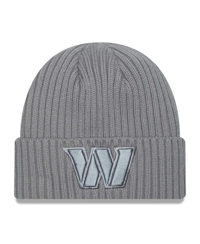 Mens New Era Gray Washington Commanders Color Pack Cuffed Knit Hat Product Image