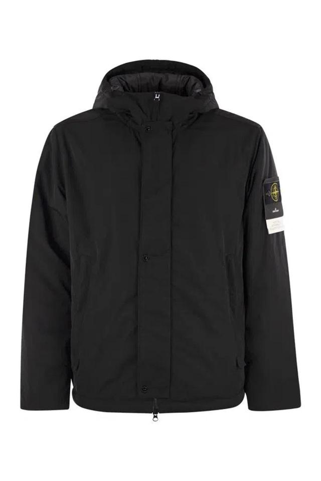 STONE ISLAND Padded Jacket With Hood In Navy Product Image