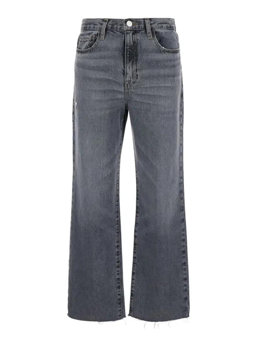 Le Jean Ankle Row Fray In Grey Product Image