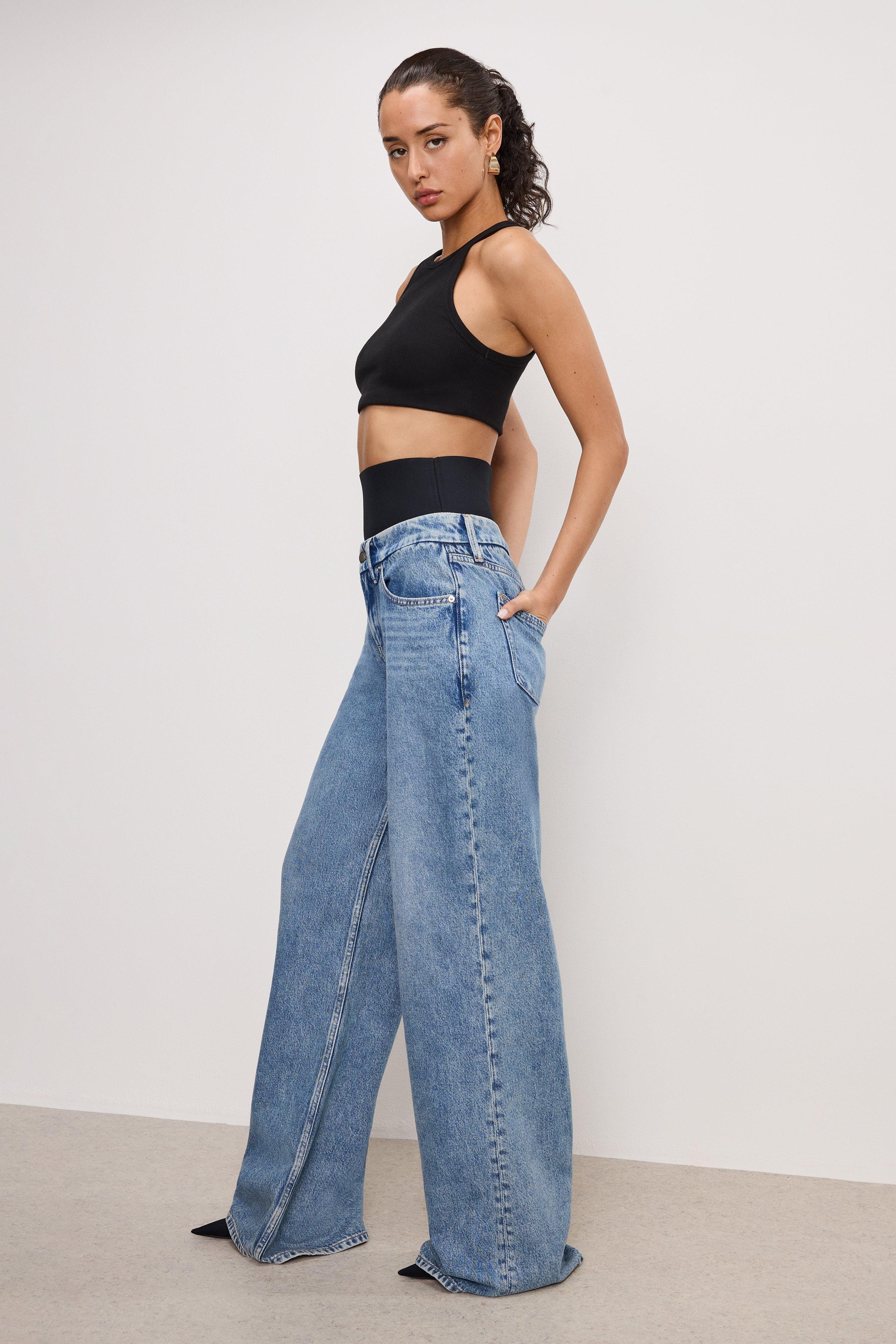 WIDE LEG SOLUTION JEANS | INDIGO739 Product Image