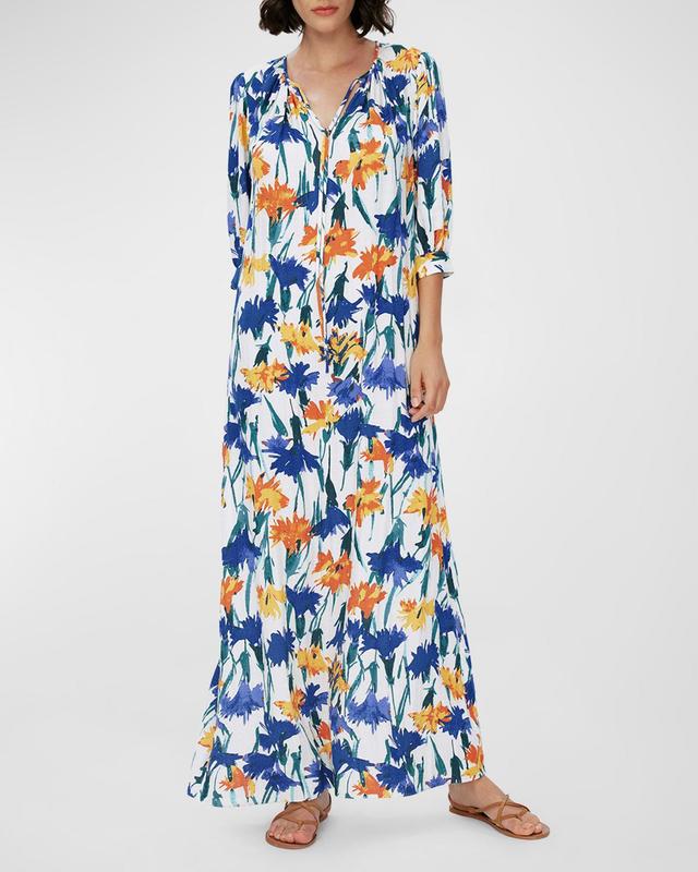 Drogo Floral-Print Elbow-Sleeve Maxi Dress Product Image