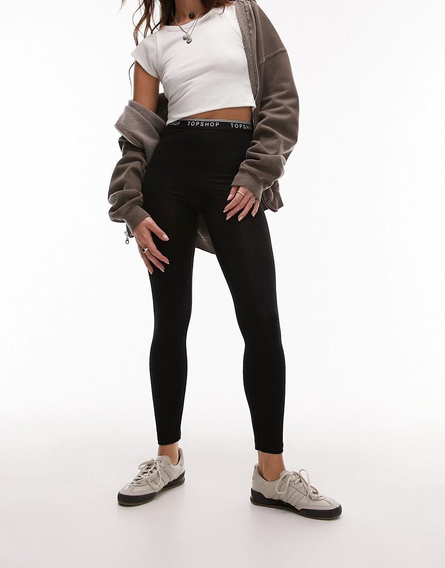 Topshop branded elasticized leggings product image