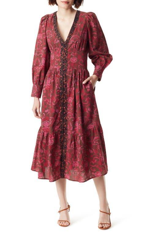 Sam Edelman Ramsey Print Long Sleeve Midi Dress Product Image