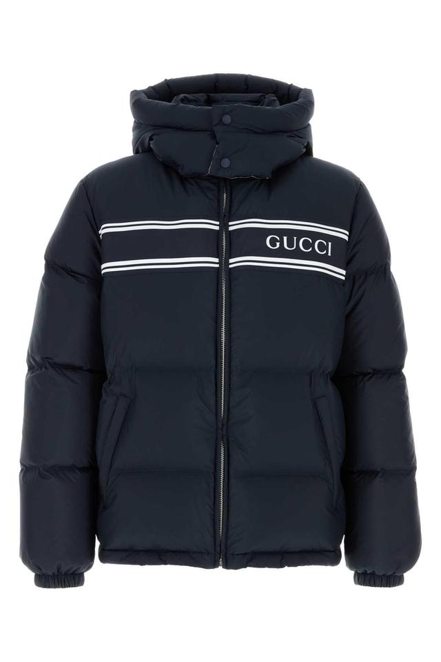 GUCCI Navy Blue Polyester Down Jacket Product Image