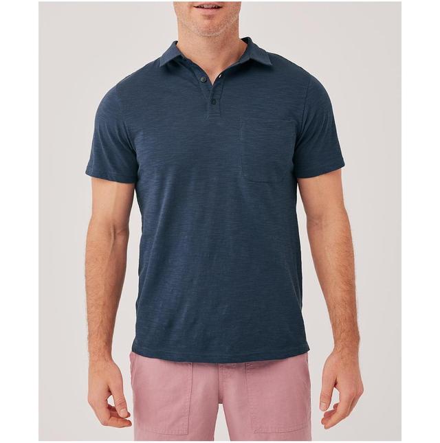 Organic Cotton Field Midweight Slub Polo Shirt Product Image