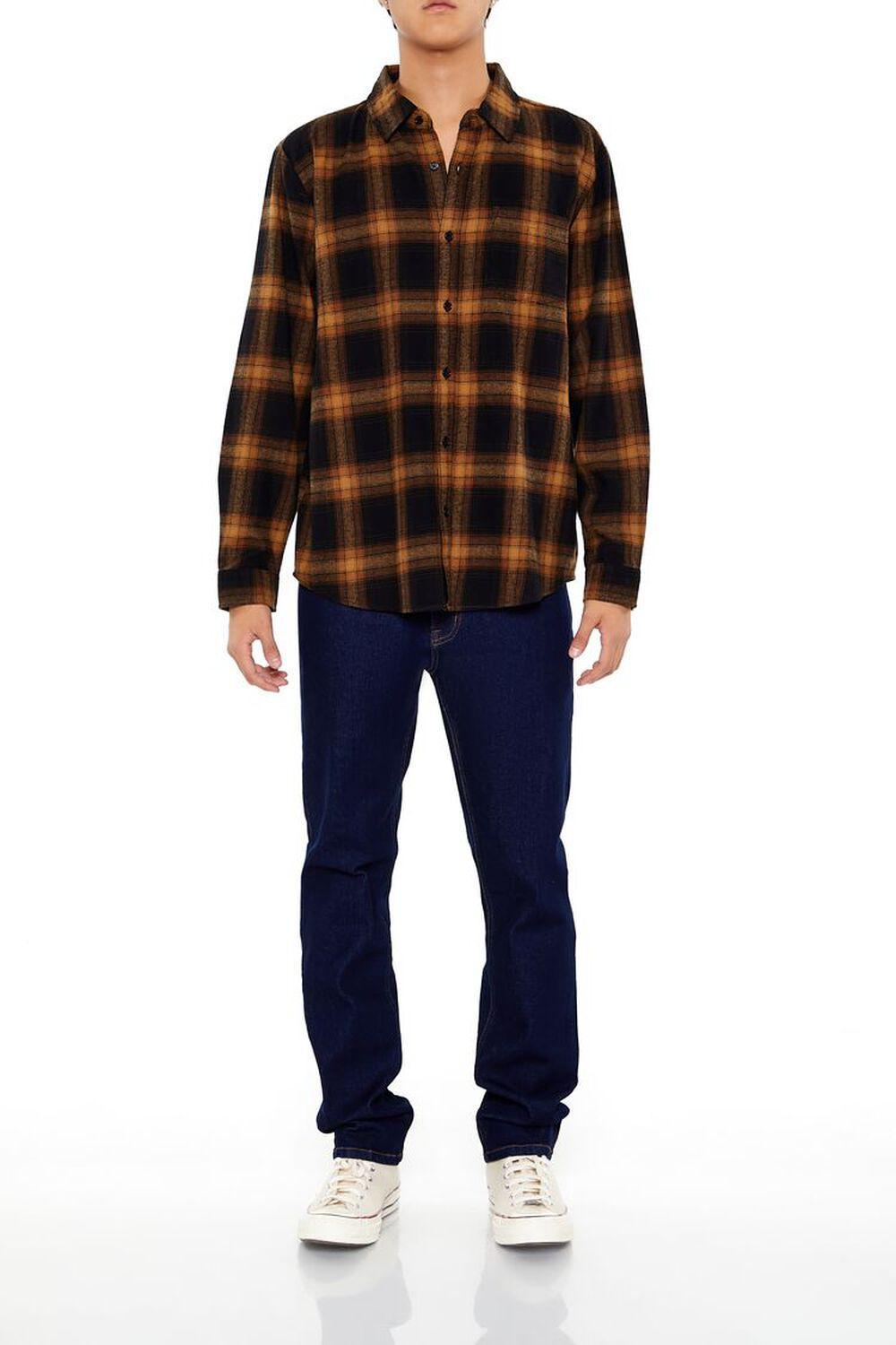 Plaid Flannel Curved-Hem Shirt | Forever 21 Product Image