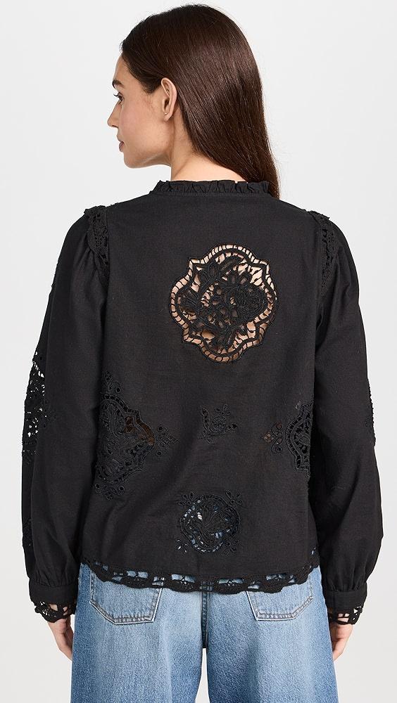 Sea Edith Embroidery Long Sleeve Top | Shopbop Product Image