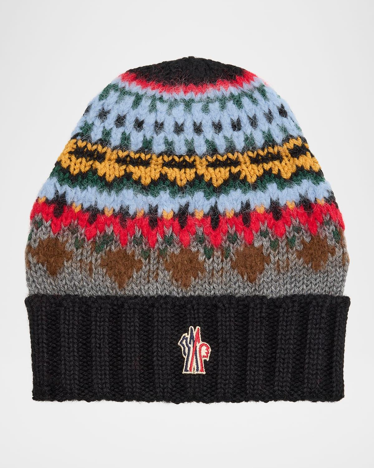 Mens Patterned Wool Beanie Product Image