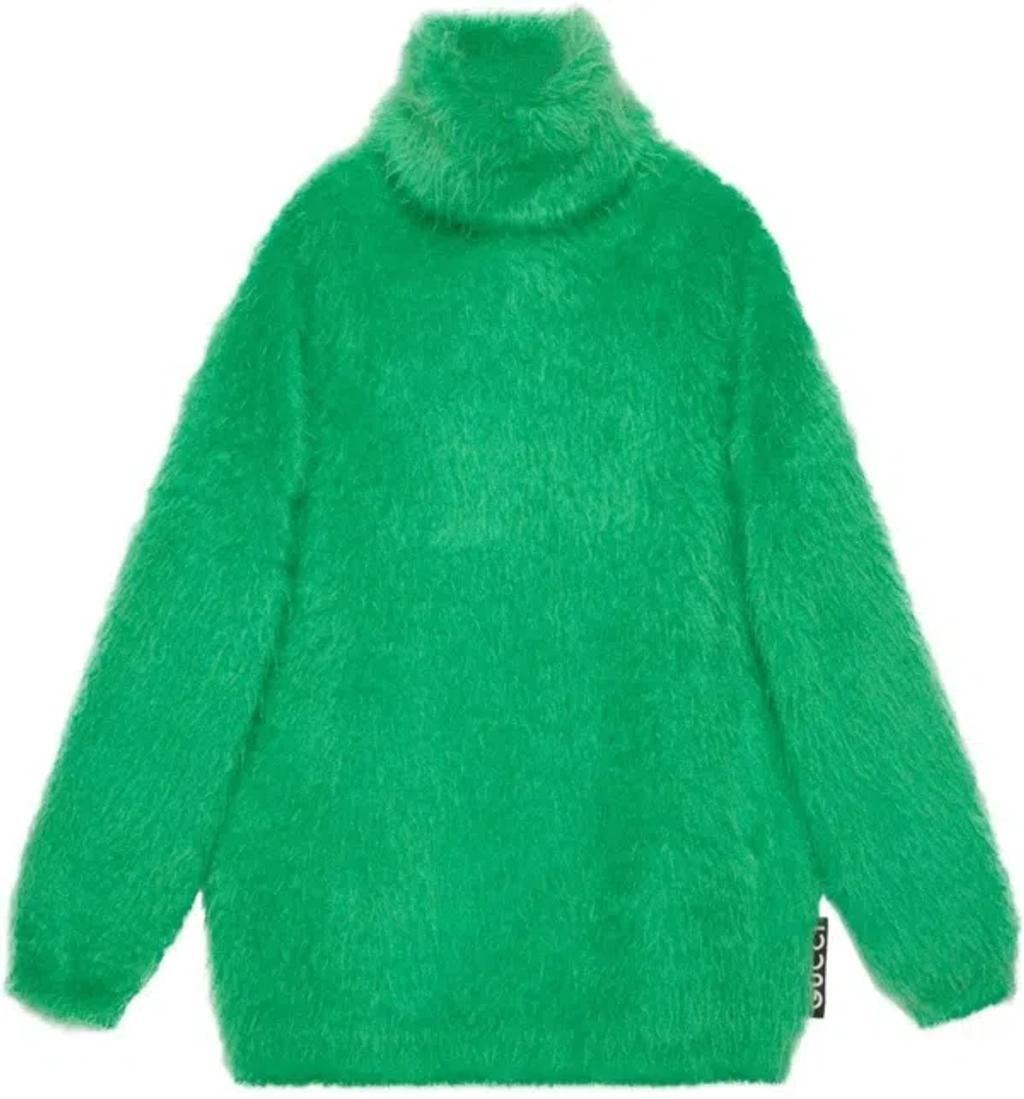 Women's Knitted Turtleneck Dress In Green product image