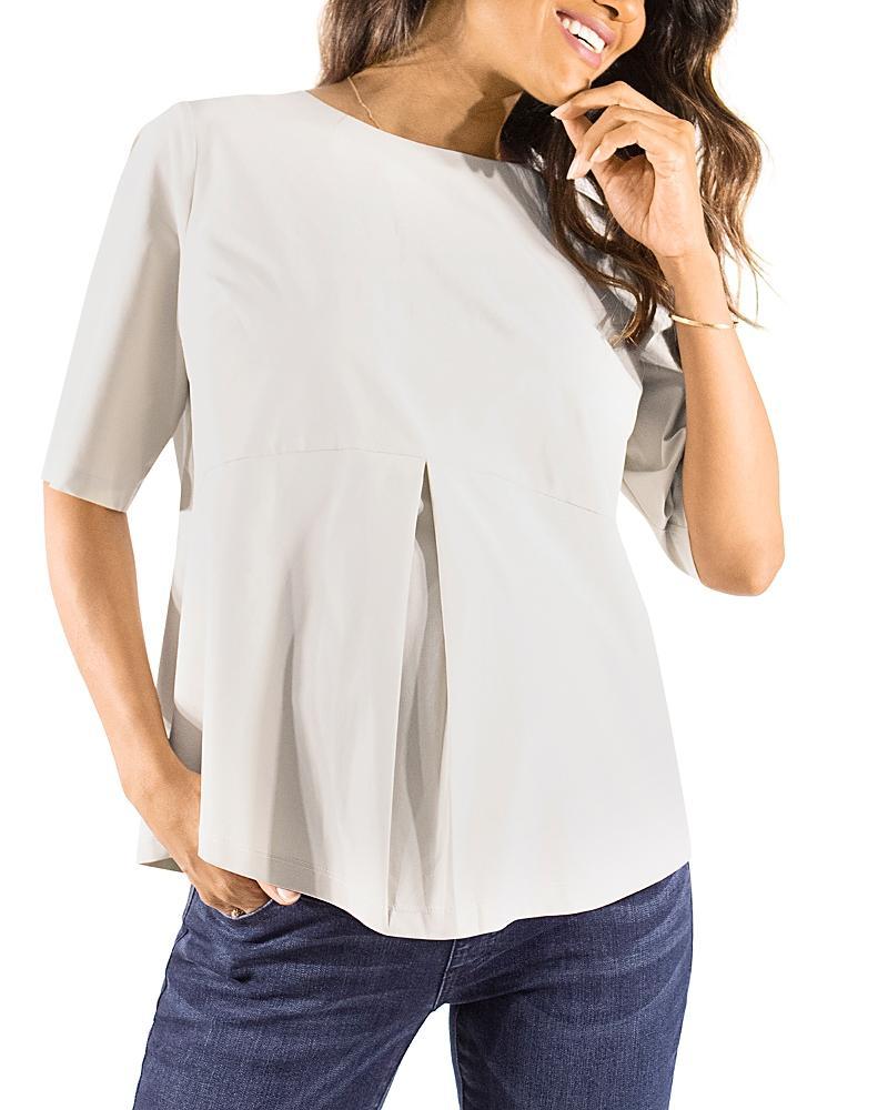 Womens Maternity Short Sleeve Stretch Woven Top Product Image