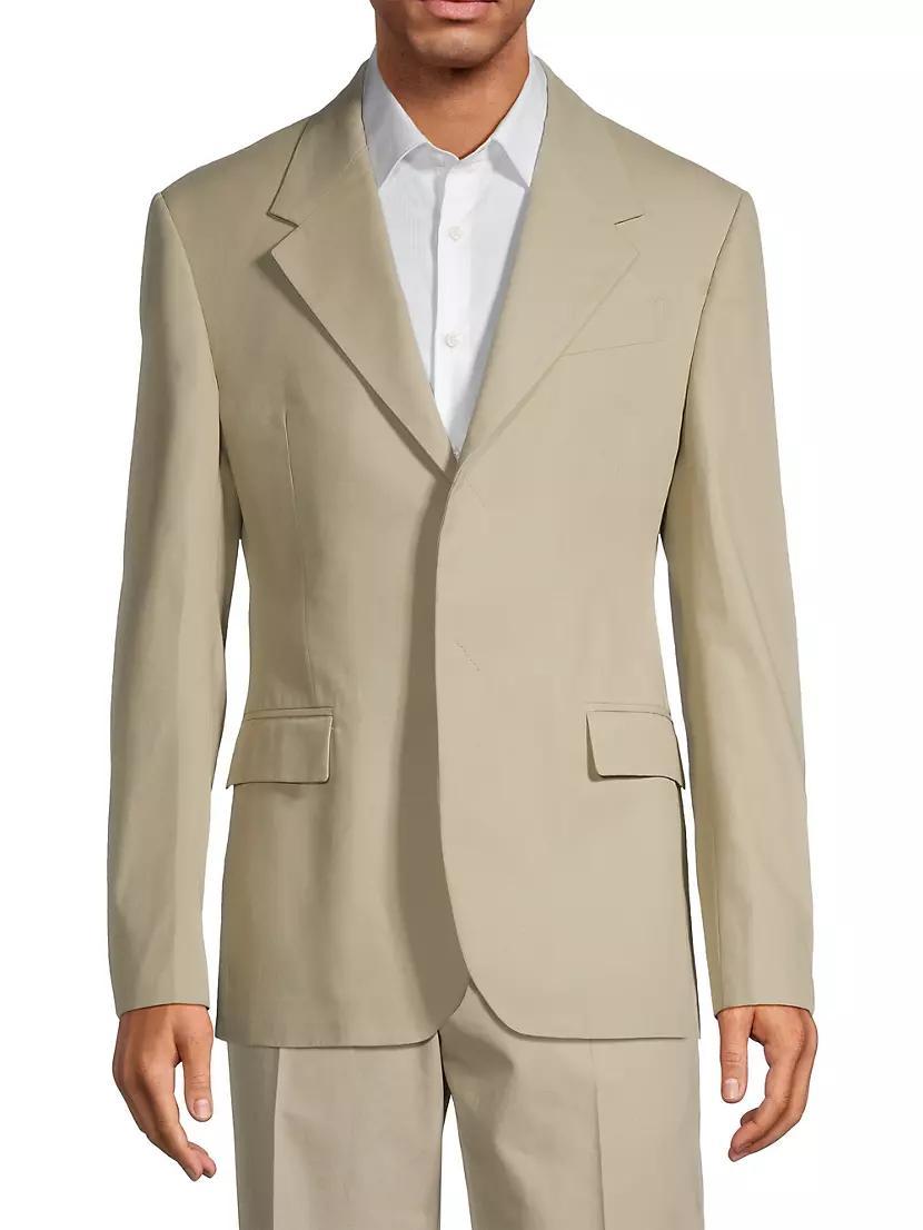 Cotton Two-Button Suit Jacket Product Image