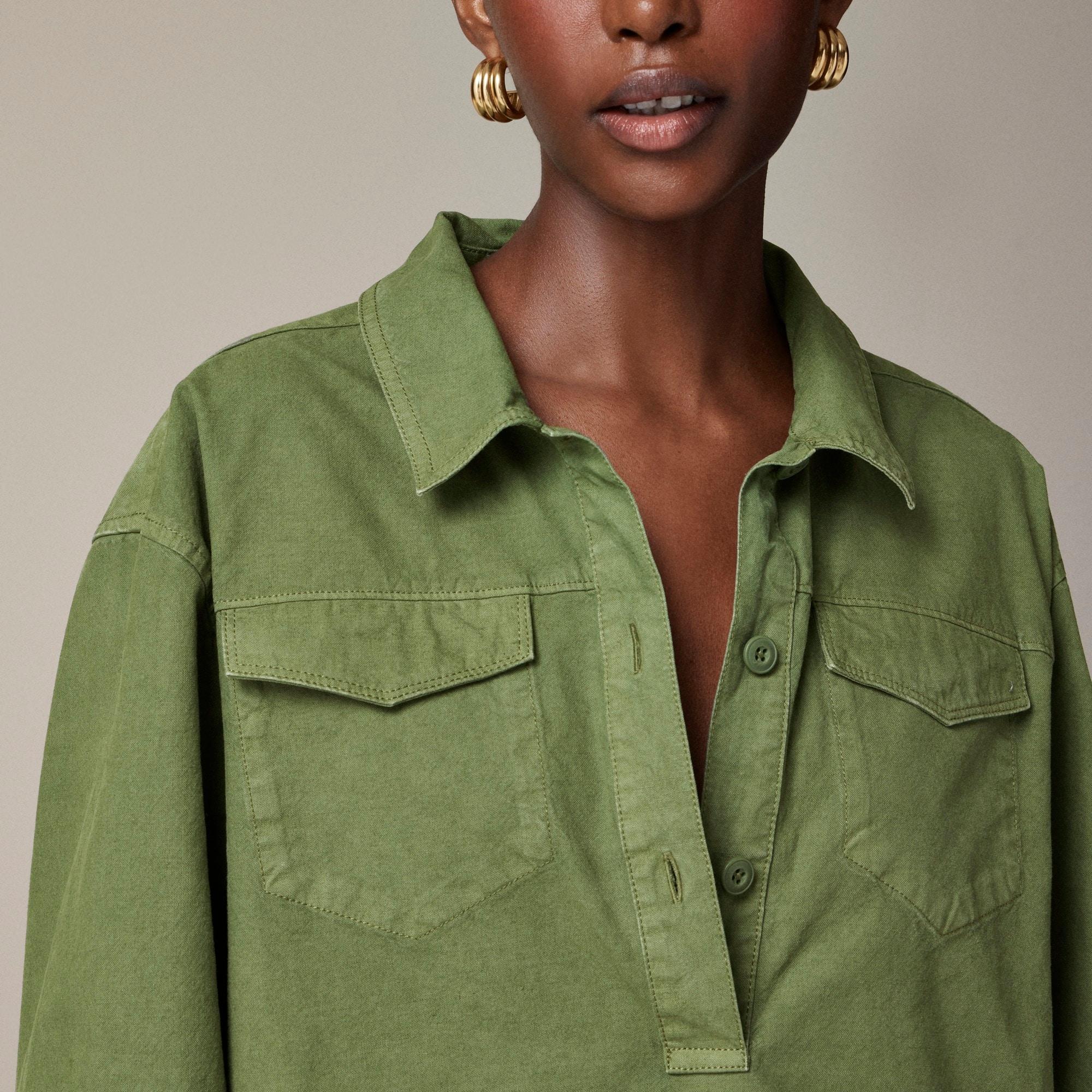 Popover shirt in cotton-linen blend Product Image