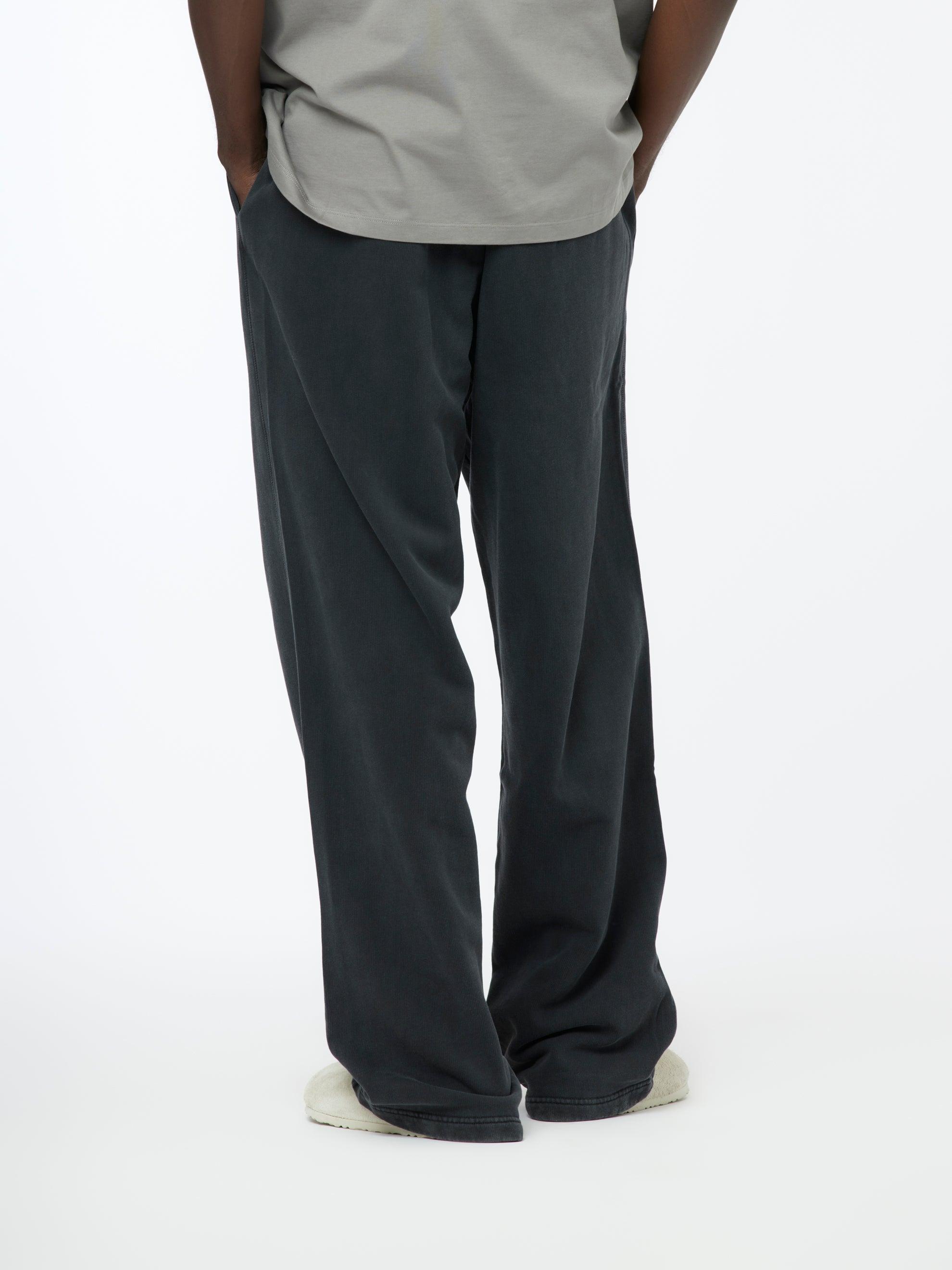 Rose Wide Leg Trackpant (Washed Black) Product Image