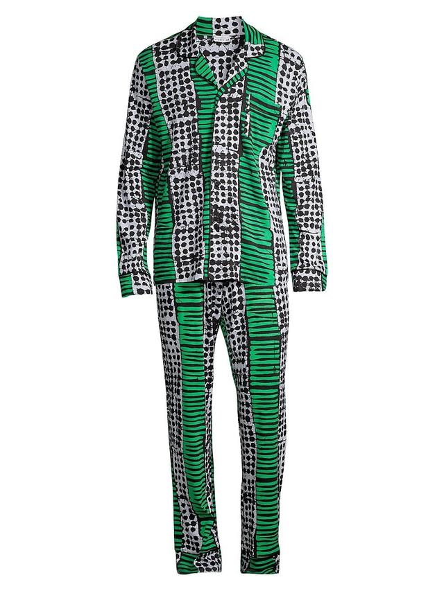 Mens Bella Abstract Cotton-Blend Pajamas Product Image