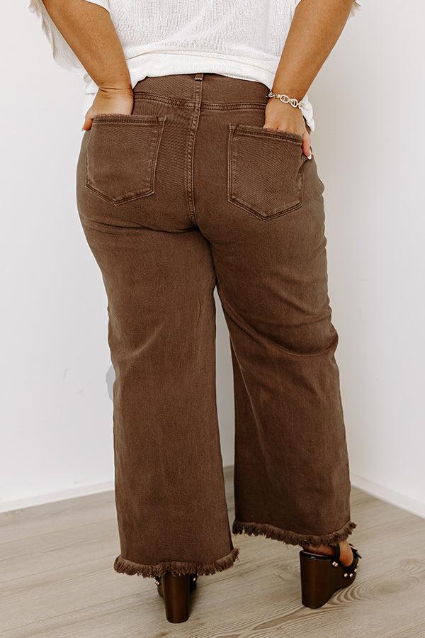 Risen Utopia High Waist Straight Leg Jean in Chocolate Curves Product Image