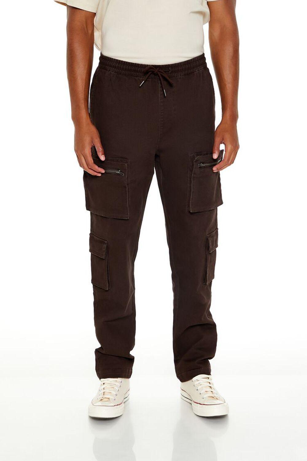 Slim-Fit Mid-Rise Cargo Joggers | Forever 21 Product Image