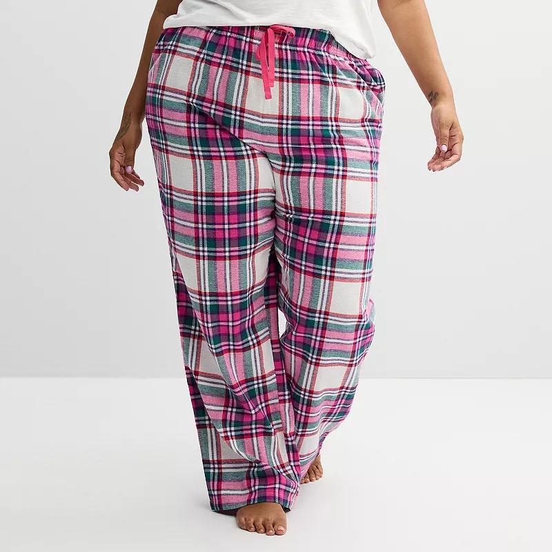 Plus Size Sonoma Goods For Life Flannel Pajama Pants, Womens Product Image