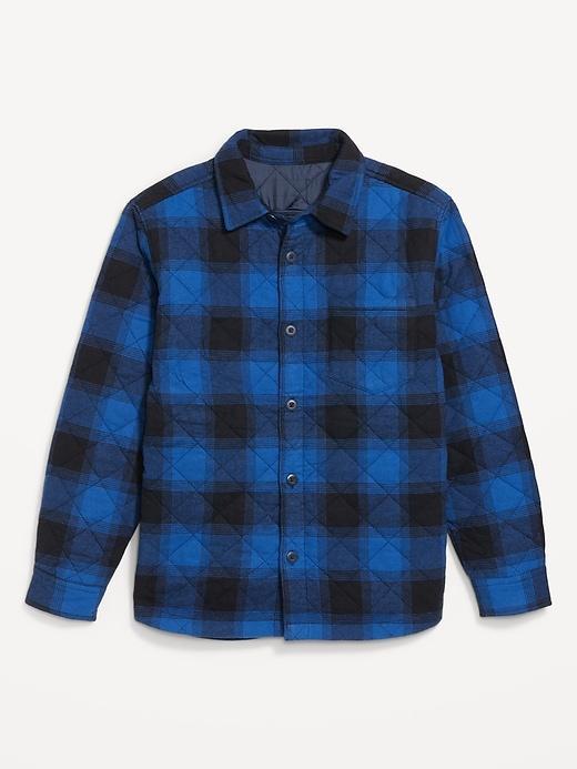 Quilted Button-Down Shacket Product Image