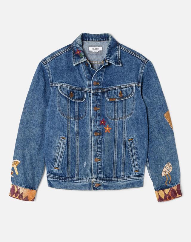 Repaired Denim Jacket - Indigo Female Product Image