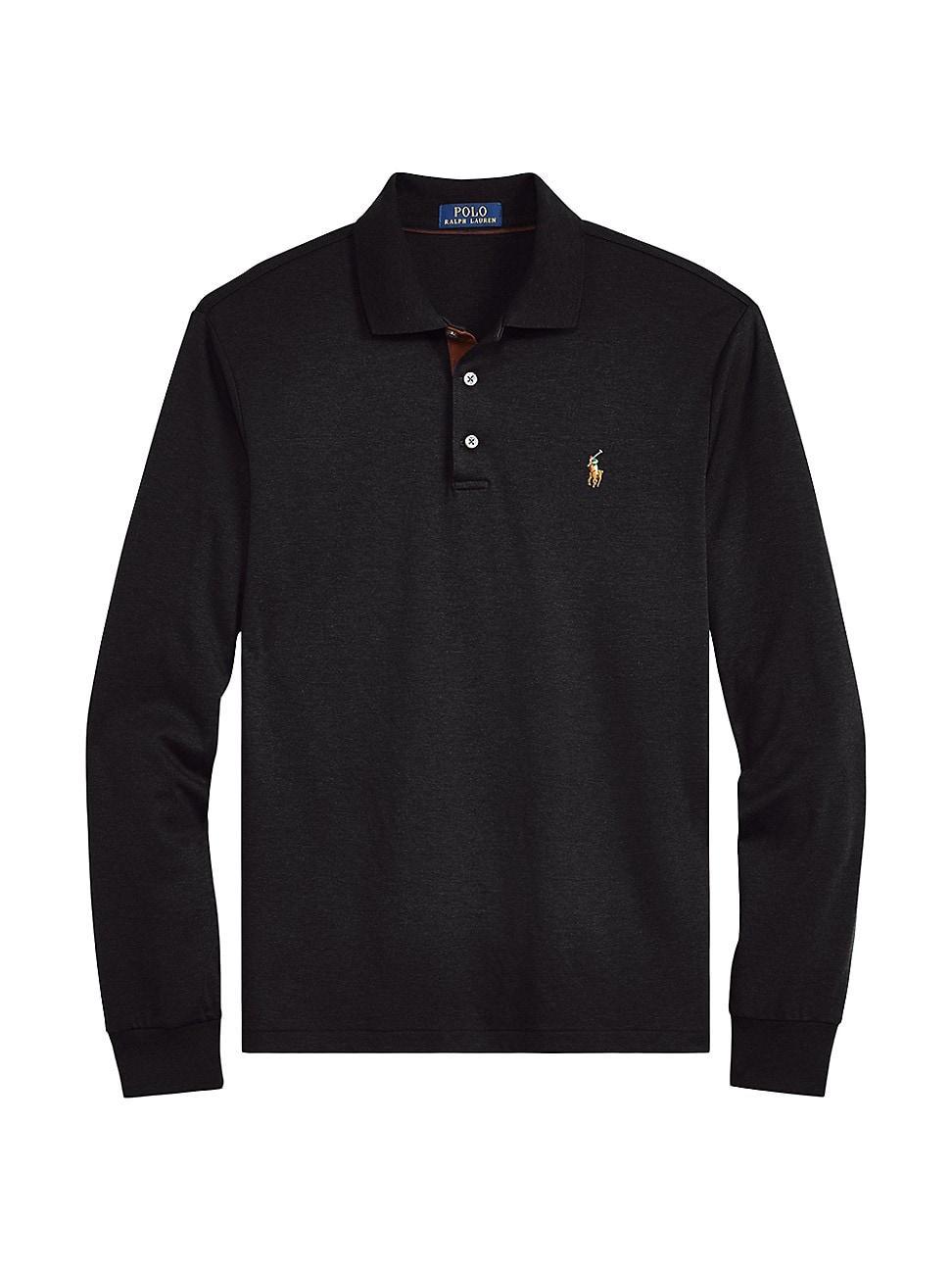 Polo Ralph Lauren Mens Classic-Fit Long Sleeve Soft Cotton Polo Shirt Product Image