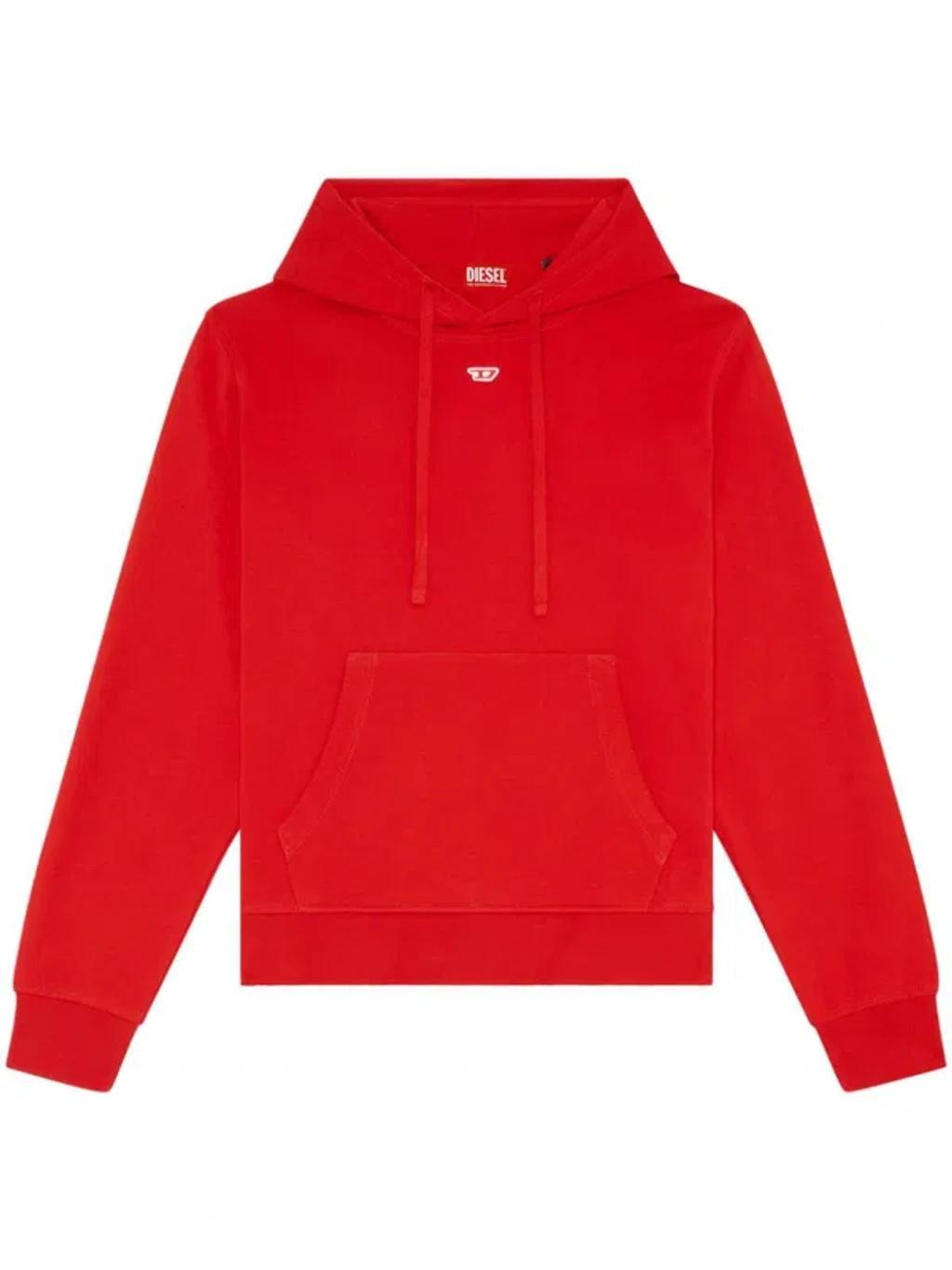 Logo-patch Detail Hoodie In Red Product Image