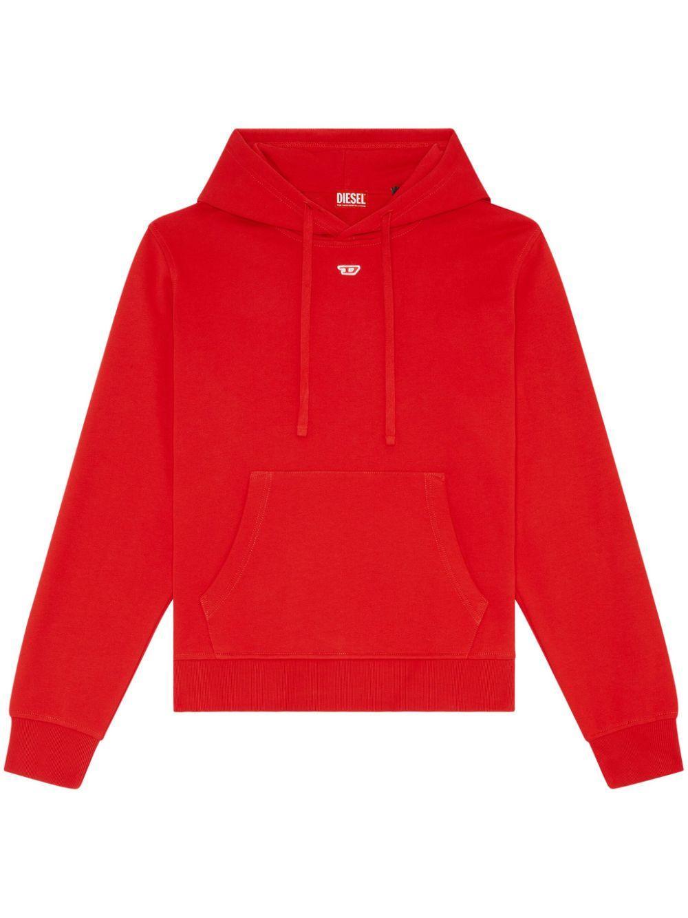 Logo-patch Detail Hoodie In Red Product Image