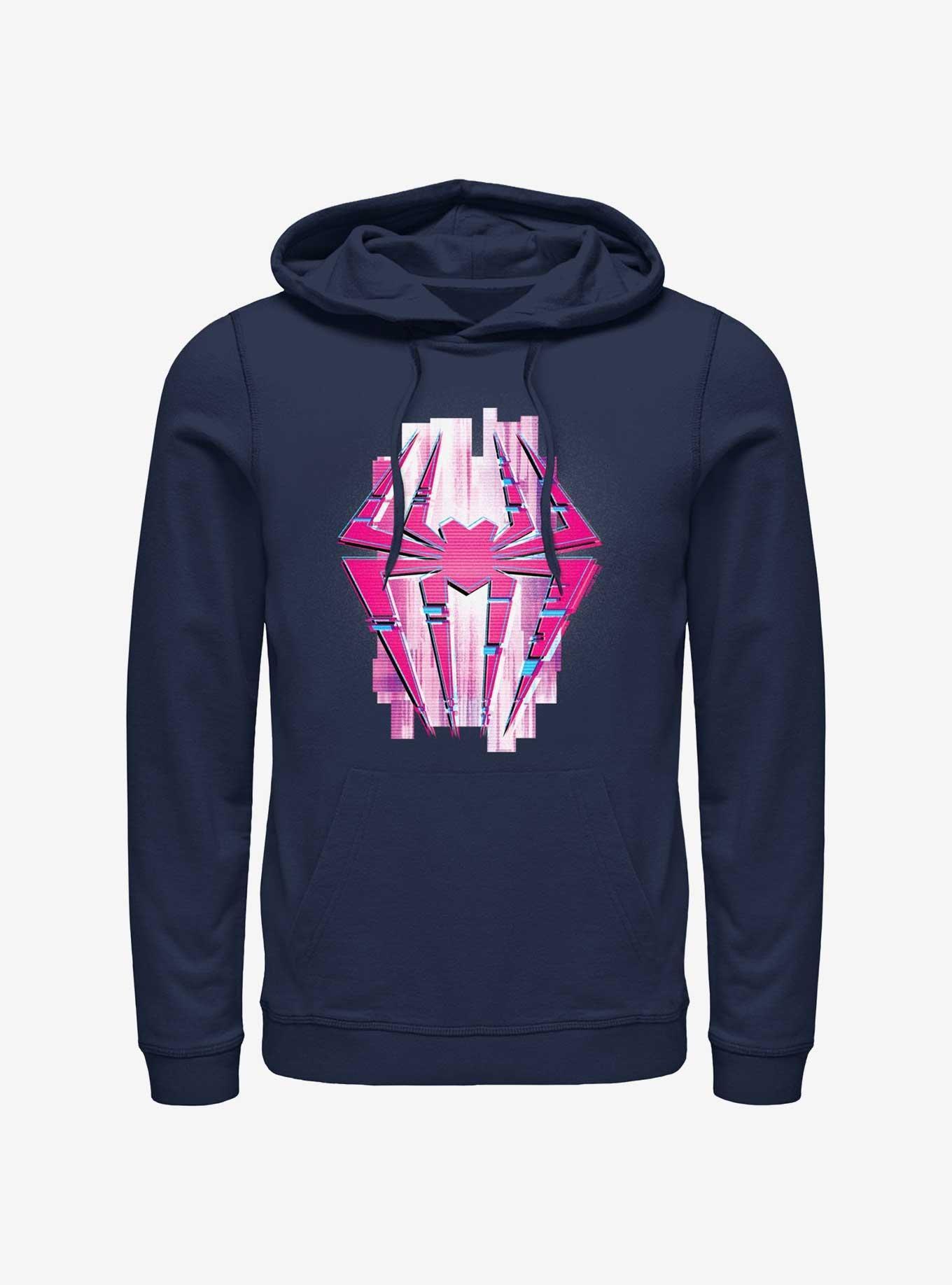 Marvel Spider-Man Glitch Box Spider Symbol Hoodie Product Image