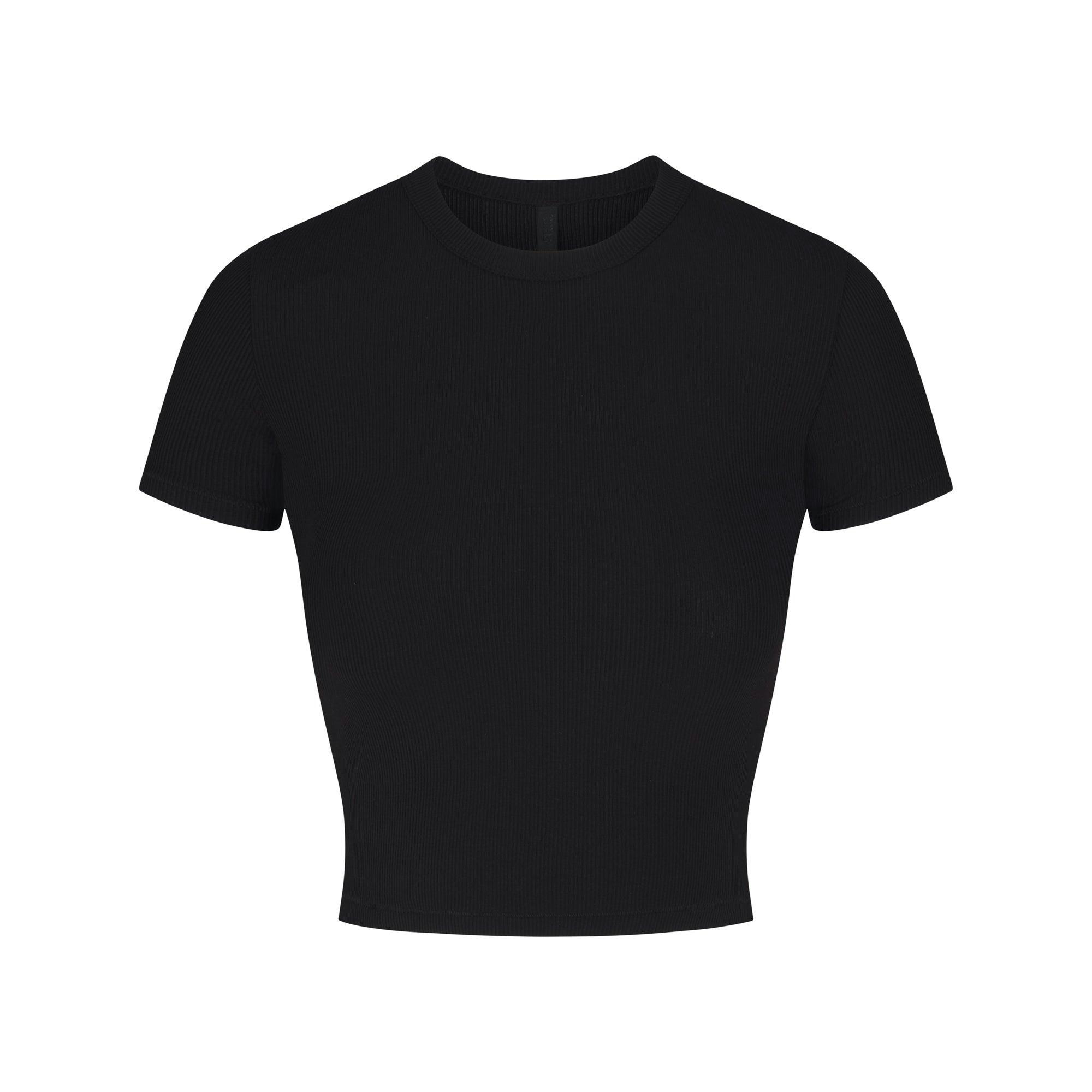 SOFT LOUNGE CROPPED T-SHIRT | ONYX Product Image