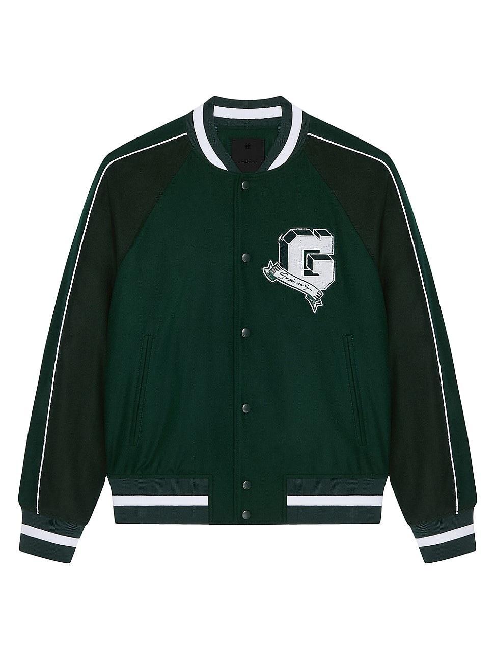 Mens College Varsity Jacket in Wool Product Image