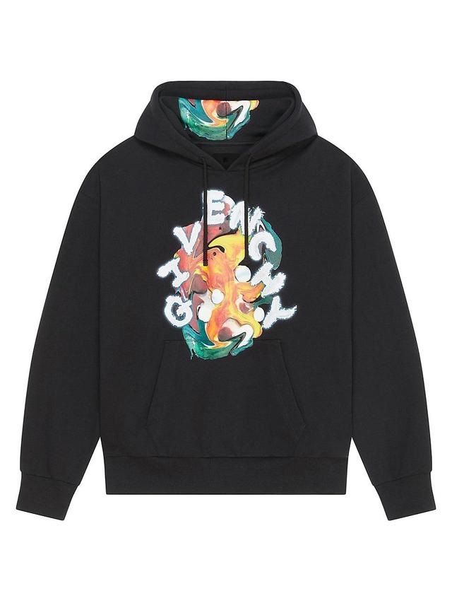 Mens Psychedelic Boxy Fit Hoodie In Fleece Product Image