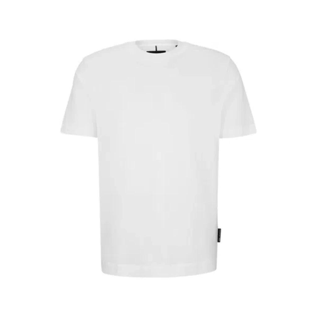 HUGO BOSS Porsche X Boss Mercerized-cotton T-shirt With Special Branding In White Product Image