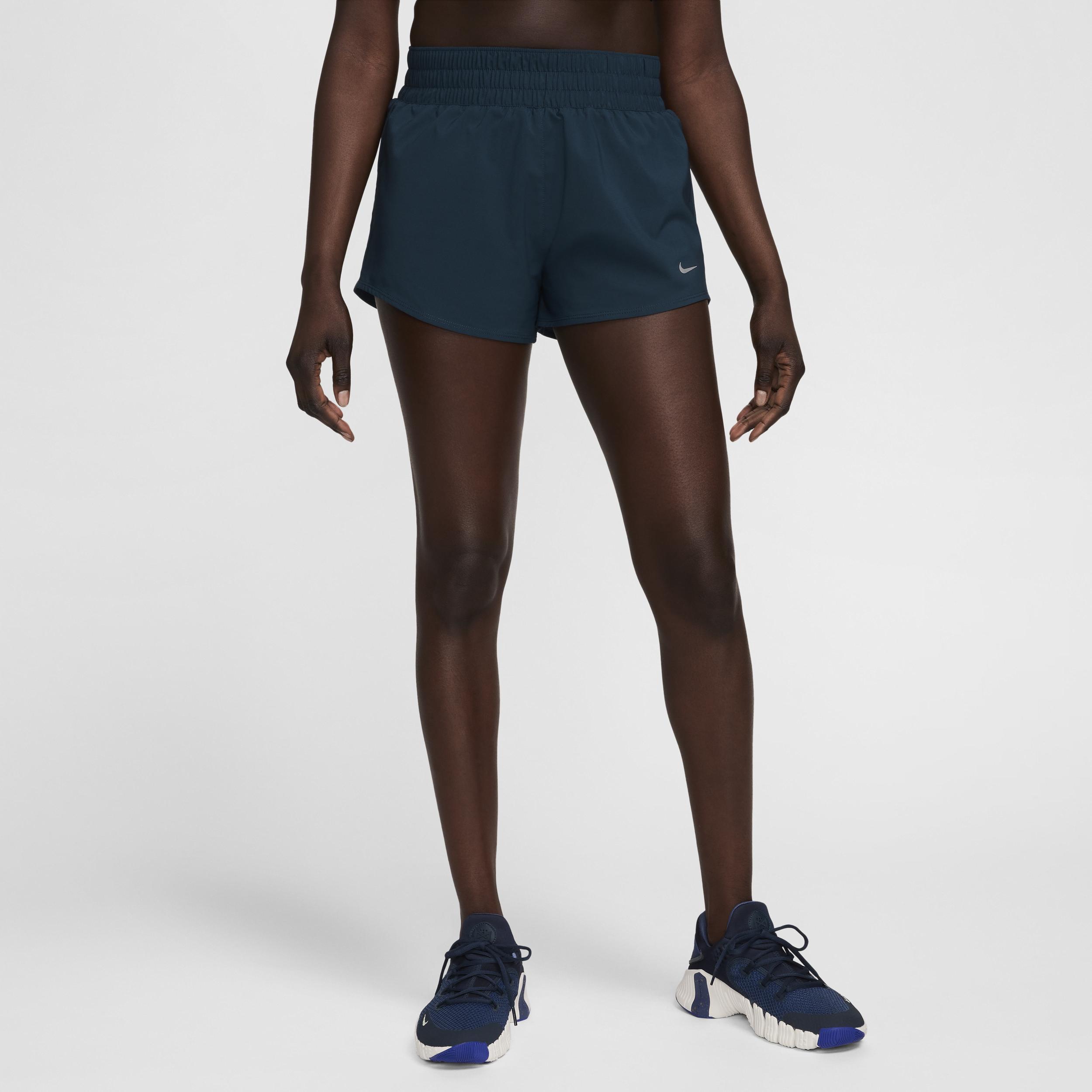 Nike Womens One Dri-FIT Mid-Rise 3 Brief-Lined Shorts Product Image