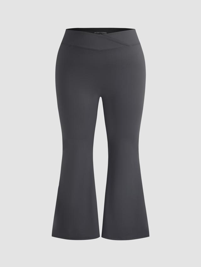 CiderAIRY™ Mid Rise Crossover Flared Leggings Curve & Plus Product Image