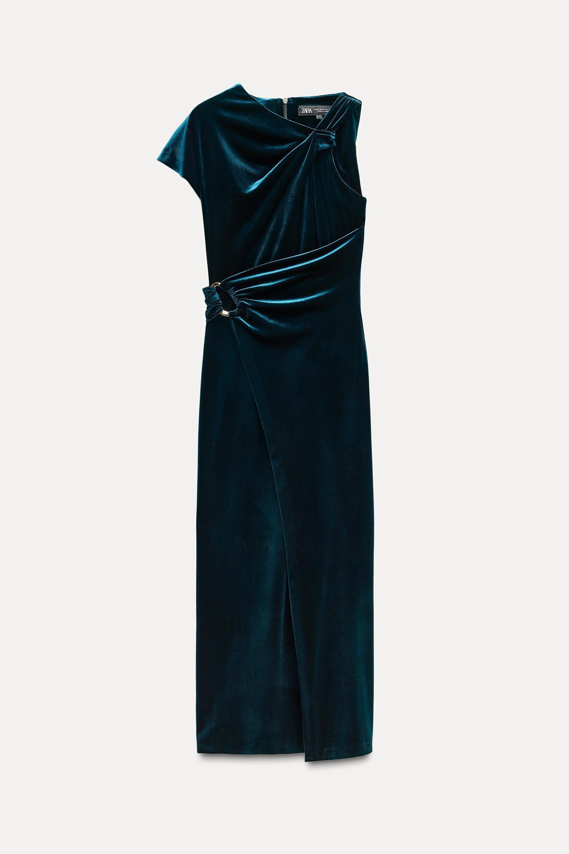 VELVET MIDI DRESS Product Image