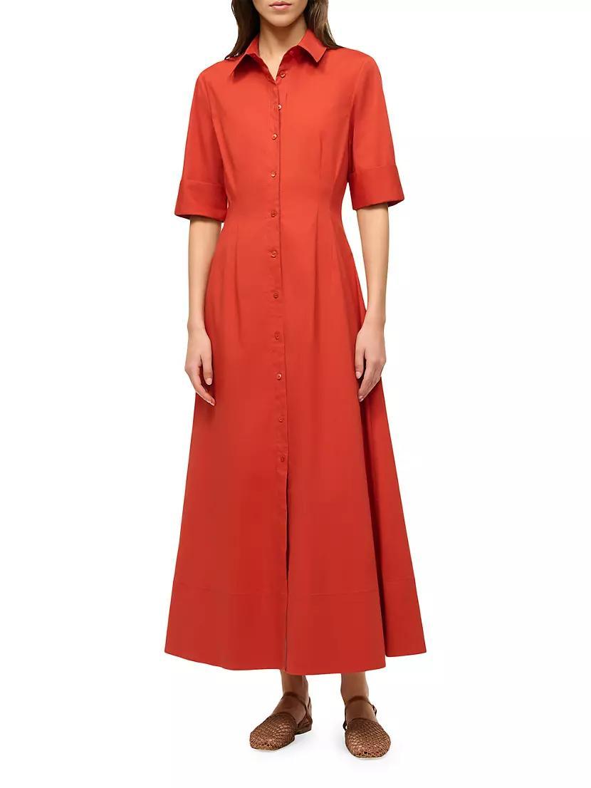 Joan Stretch-Cotton Maxi Shirtdress Product Image