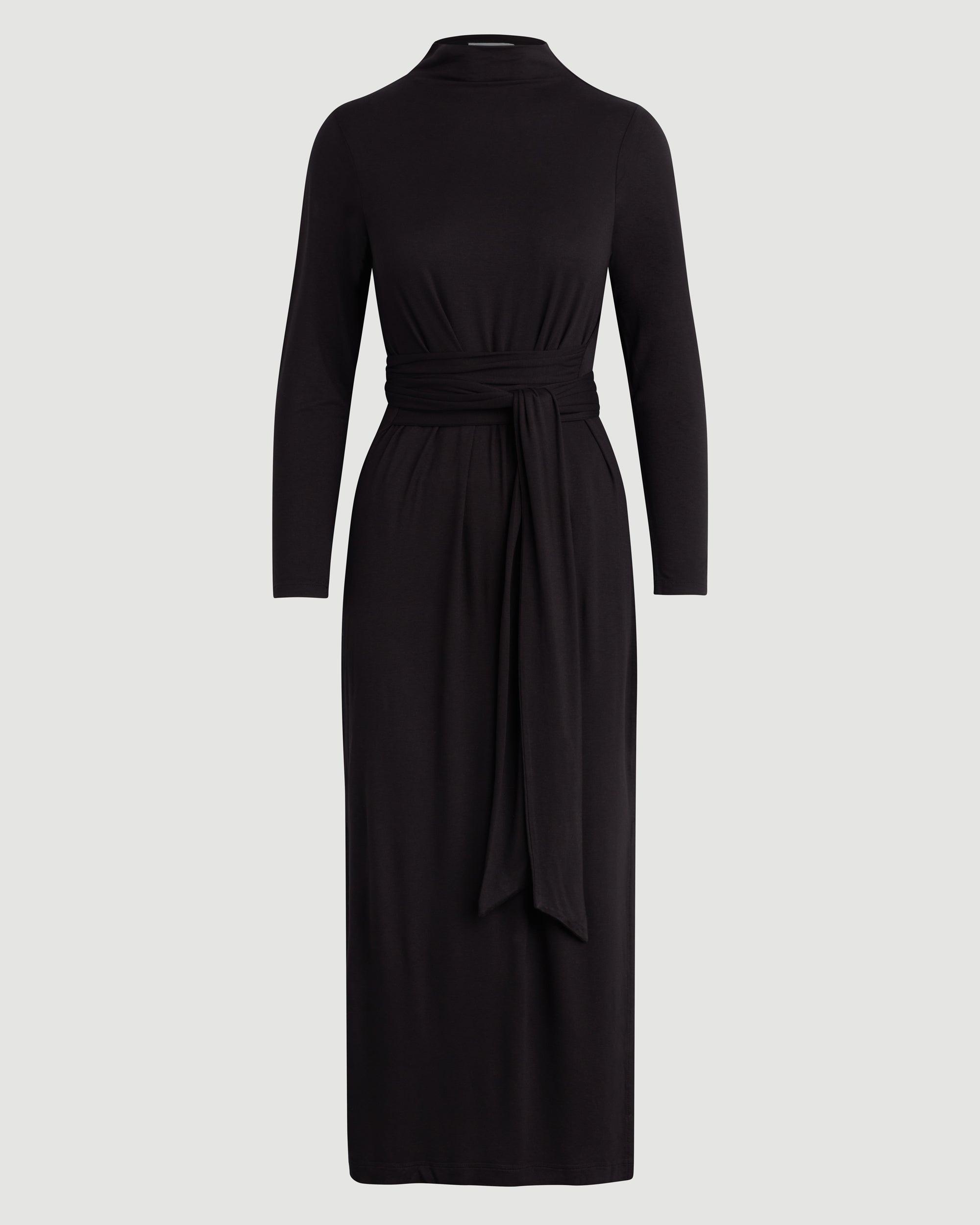 Vero Tie-Front Long-Sleeve Dress (Petite) Product Image