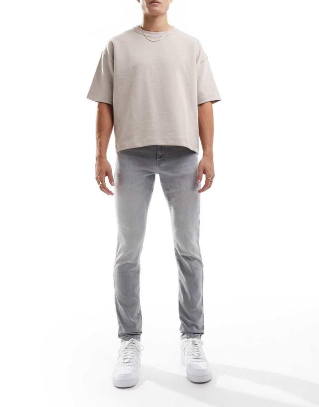 ONLY & SONS Loom slim fit jeans in washed gray Product Image