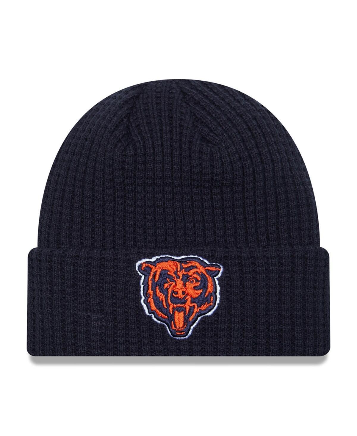 Mens New Era Chicago Bears Prime Cuffed Knit Hat, Blue Product Image