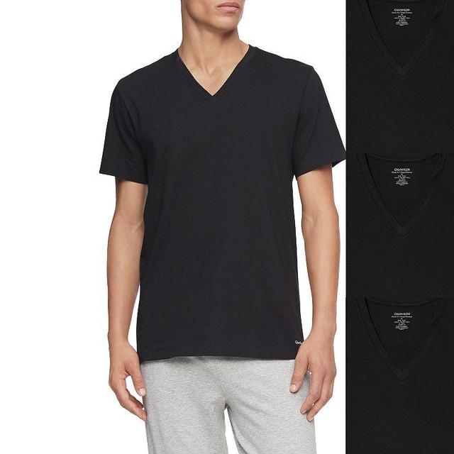 Calvin Klein Cotton Classic Solid V-Neck Undershirts 3 Product Image